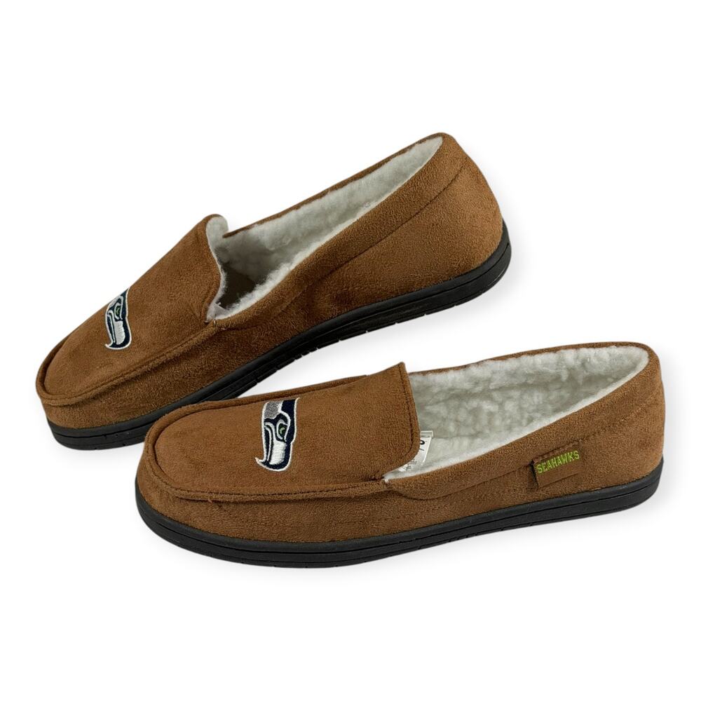 FOCO NFL Seattle Seahawks Moccasin Slippers, NWOT, Men's Small, 7/8